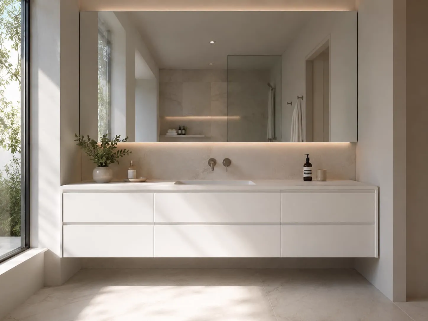 Baño con azulejos premium