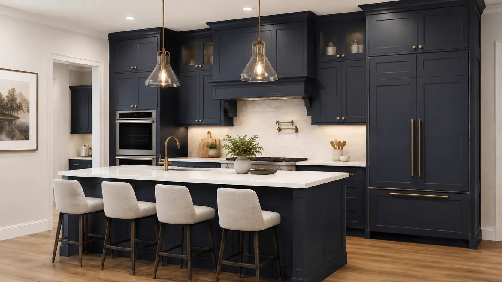 Cocina con acabado lacado