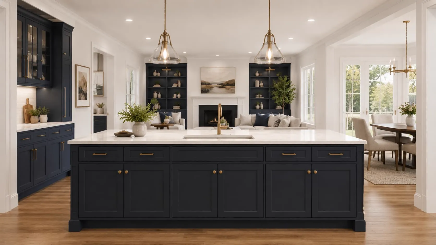 Cocina con isla central
