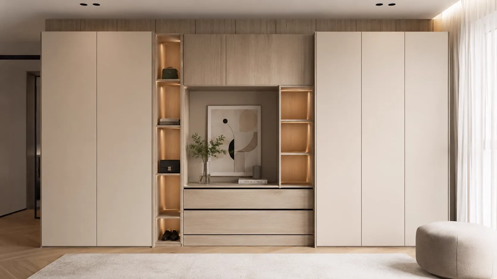Interior de closet con organización
