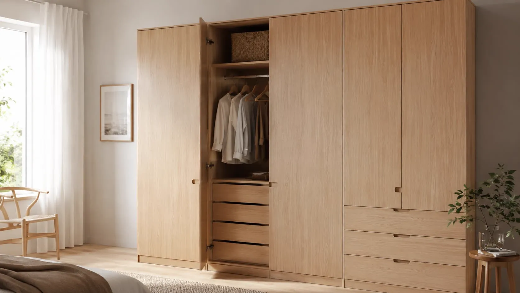 Armario de madera maciza